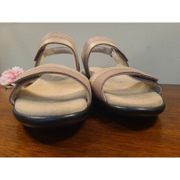 SAS Sandals NUDU DAWN Size 8 N NARROW Hook & Loop Closure TAN GOLD Heel Strap - Picture 3 of 11